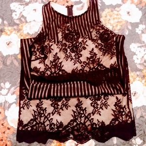 *SOLD* Asos black lace midi dress